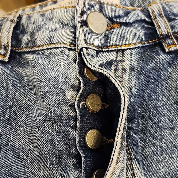 asos 100% cotton acid washed barrel leg super high rise button fly jeans, 28 - Picture 5 of 8